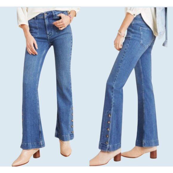 Anthropologie Denim - ANTHROPOLOGIE / PILCRO Hi Rise Bootcut Button Hem Jean Size 30
